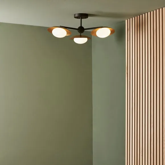 Vogue Rutter 3 Light Semi Flush Ceiling Light 6
