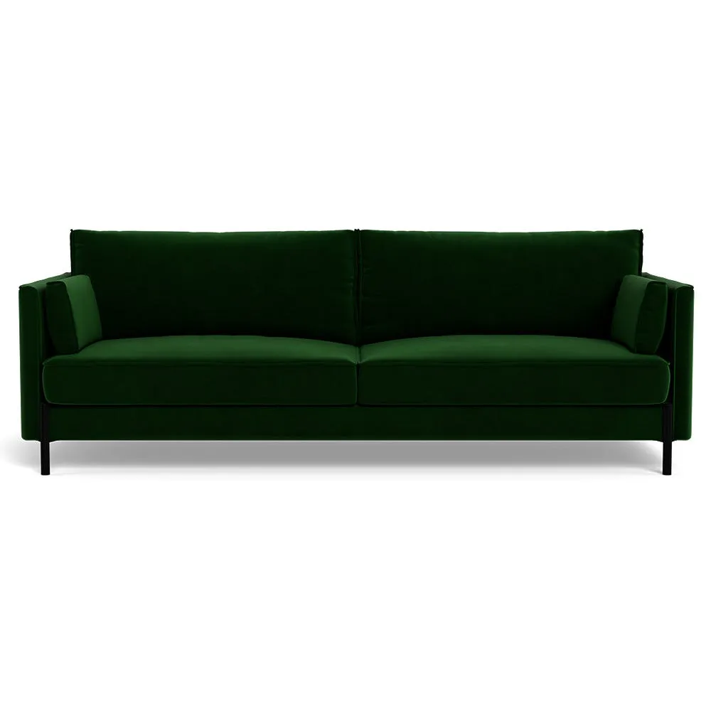 Heal's Tortona 4 Seater Sofa Smart Velvet Forest Black Feet 1