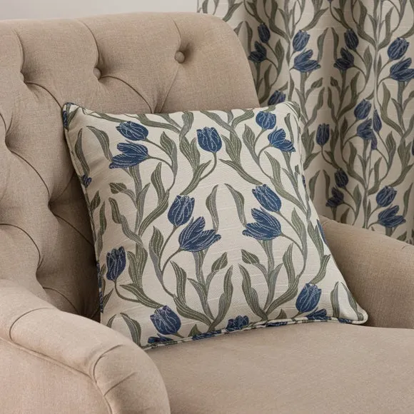 Tulip Jacquard Pencil Pleat Curtains 6
