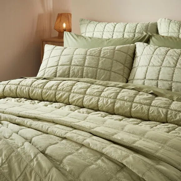 Evana Stitch Duvet Cover and Pillowcase Set 3