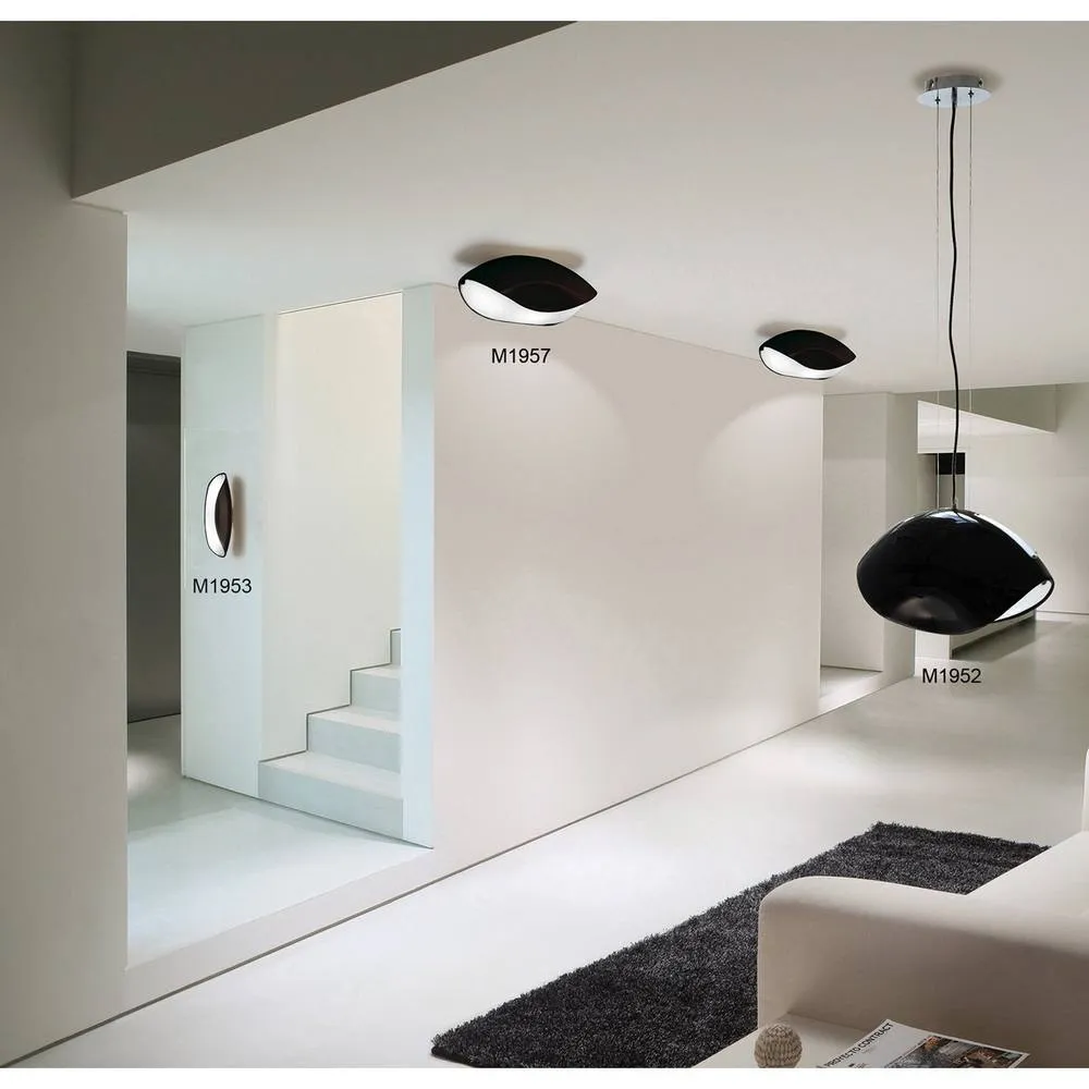 Netlighting Pasion Wall Lamp 2 Light E27 Gloss BlackPolished Chrome in Black 3