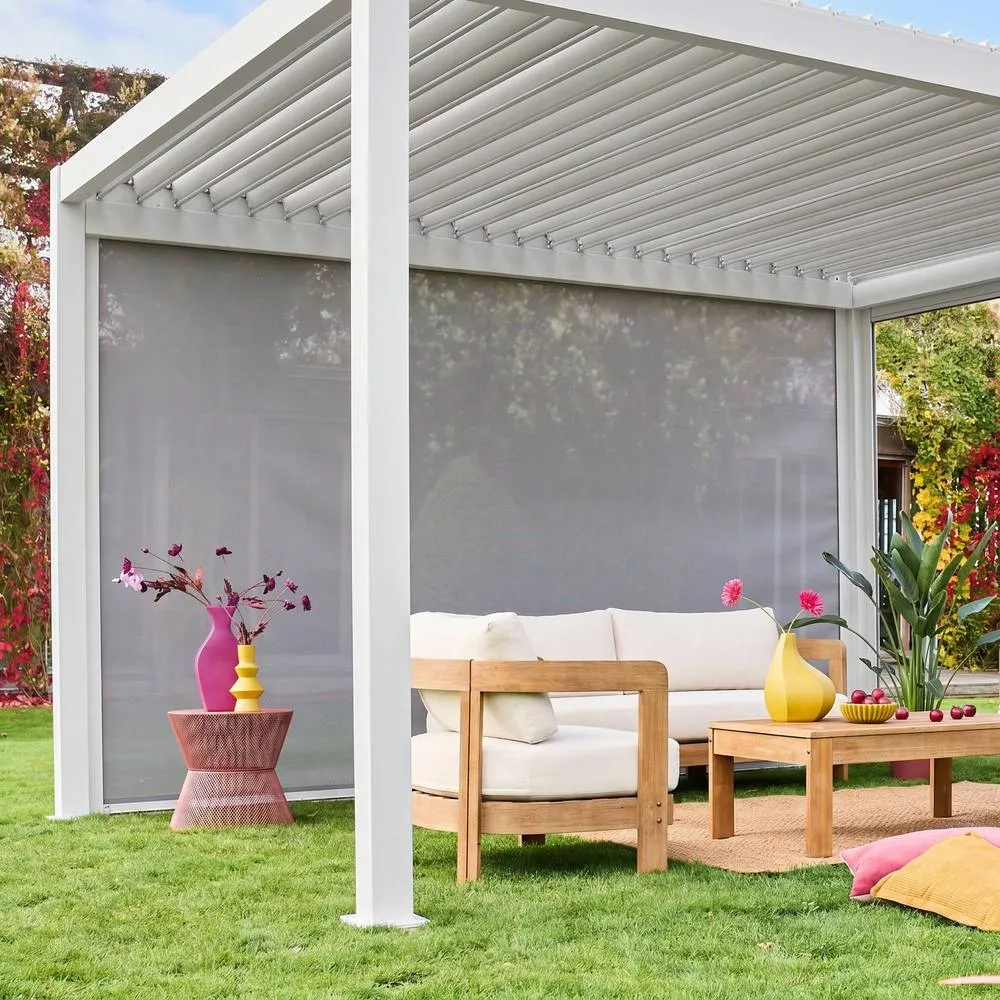 sweeek Blind aluminium 4m for Triomphe pergola in White 4