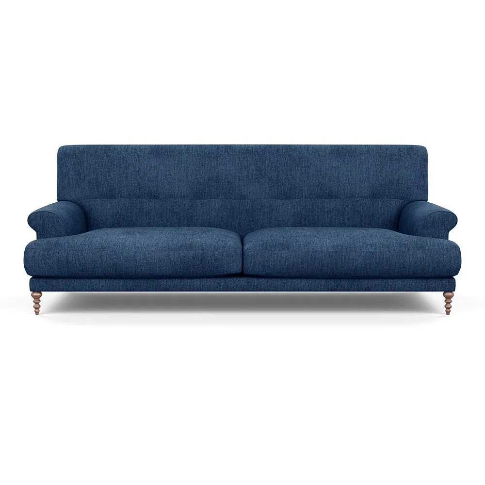 Scp Oscar 3 Seater Informal Sofa Broad Weave Lagoon Walnut Feet