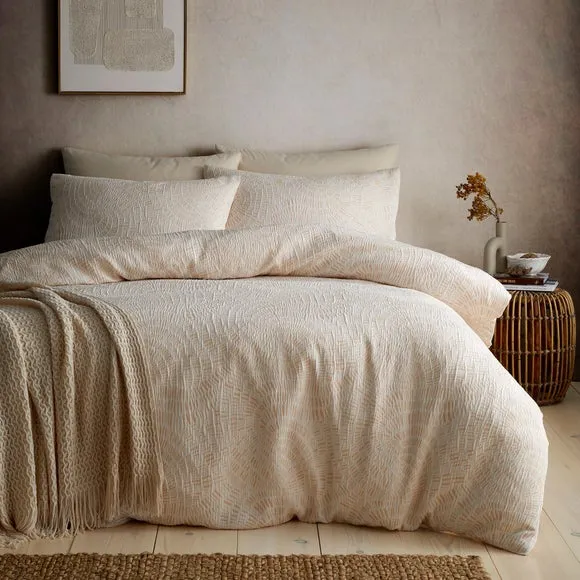 Appletree Fossil Jacquard Duvet Cover & Pillowcase Set 4