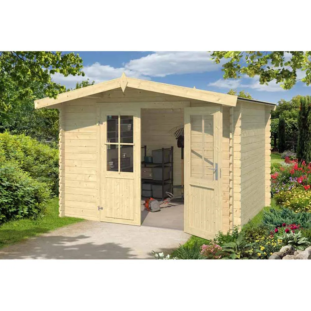 Lasita Maja Ltd Baltimore-Log Cabin, Garden Room, Home Office - L324xW290xH222.3 cm in Brown