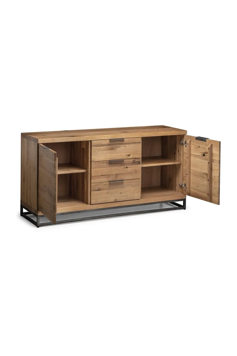 Julian Bowen Brooklyn 2 Door 3 Drawer Sideboard in Light Oak 3