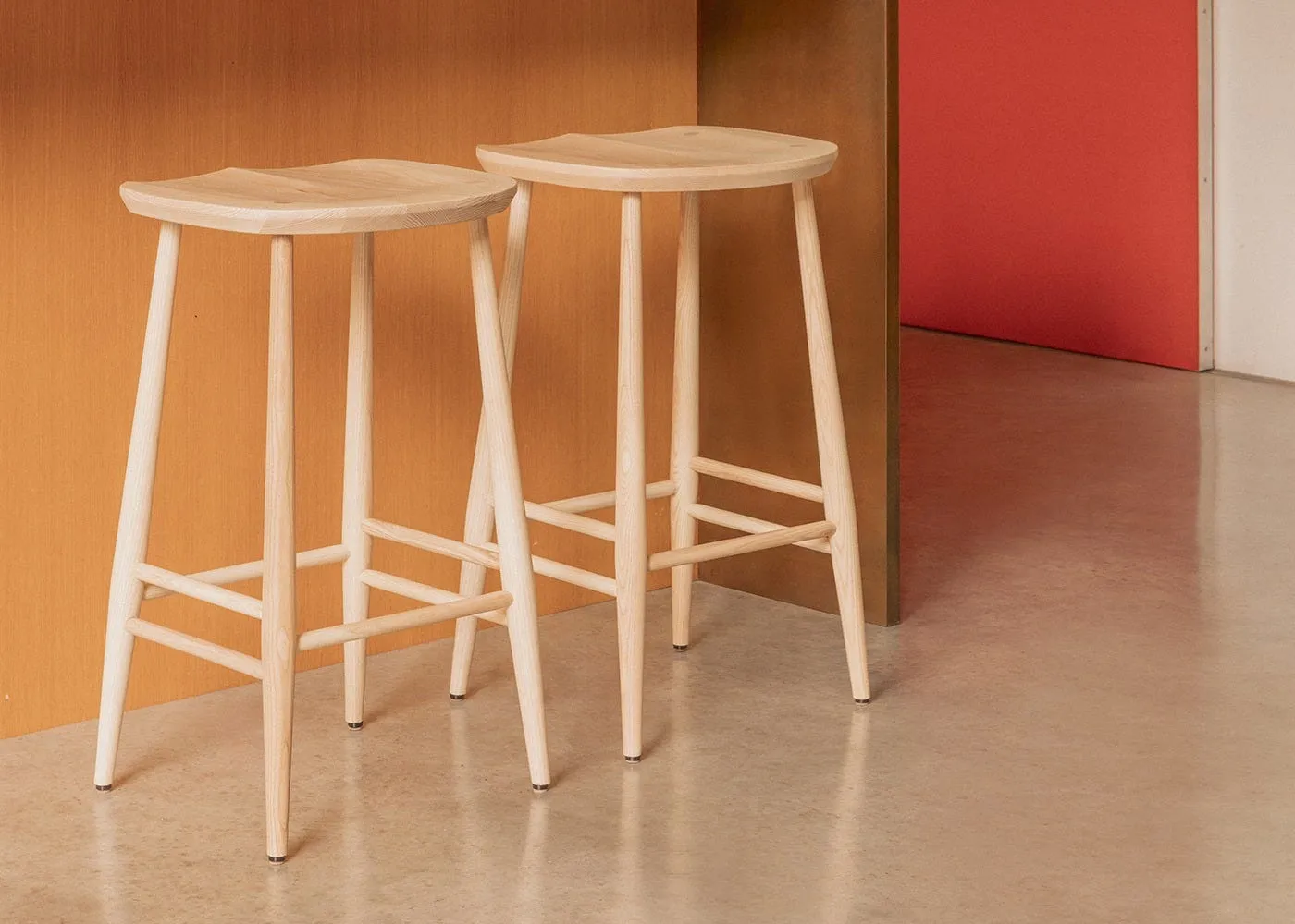 Ercol Originals Utility Counter Stool Clear Matt Ash 3