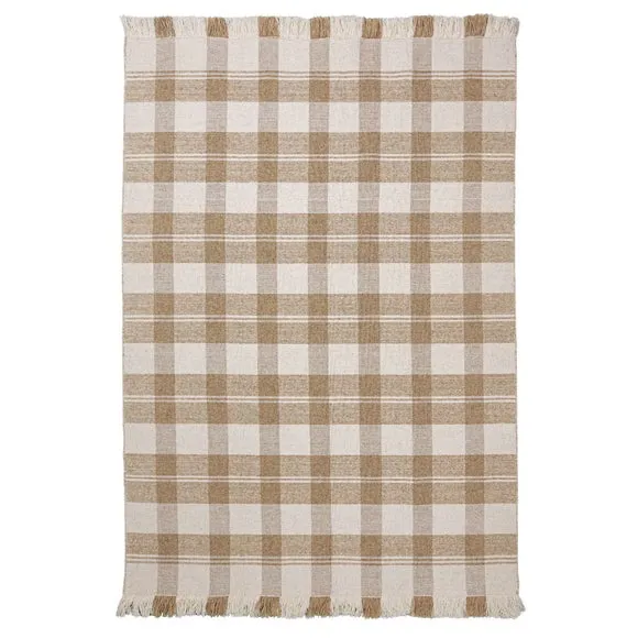 Tess Check flatweave wool rug 5