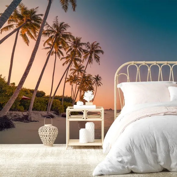 Sunset Beach Multicoloured Wall Mural 3
