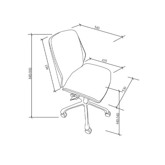 San Francisco Armless Office Chair 3