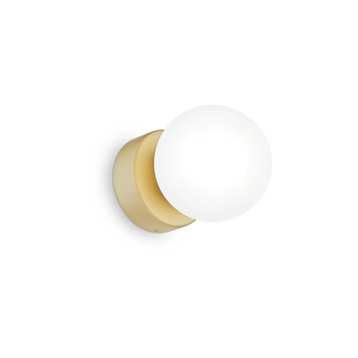 Netlighting PERLAGE Wall Lamp Brass With Glass Shade in Yellow