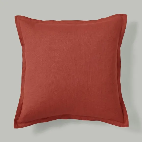 Contrast Oxford Edge Cotton & Linen Square Cushion Cover 2