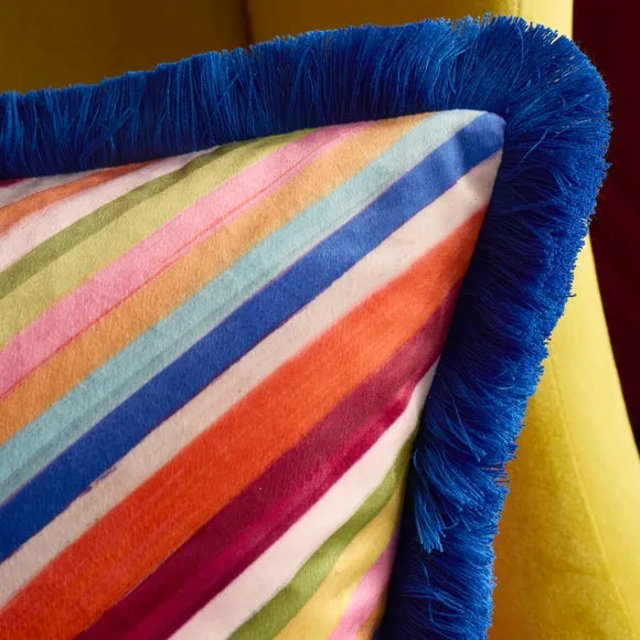 Sophie Robinson Darling Diagonal Striped Cotton Square Cushion 4