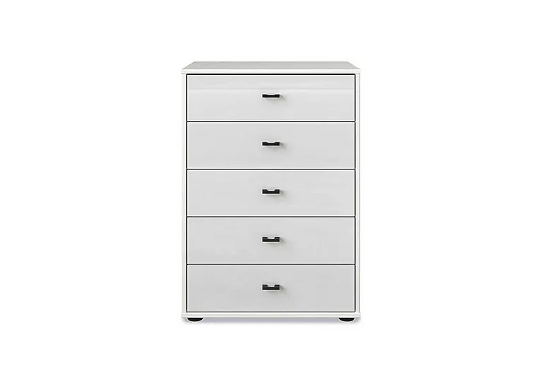 Dallas 60cm 5 Drawer Glass Chest