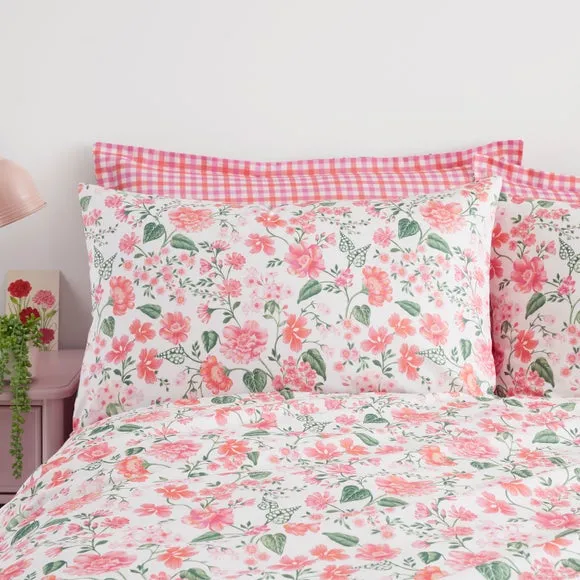Eden Floral Polycotton Duvet Cover & Pillowcase Set 2
