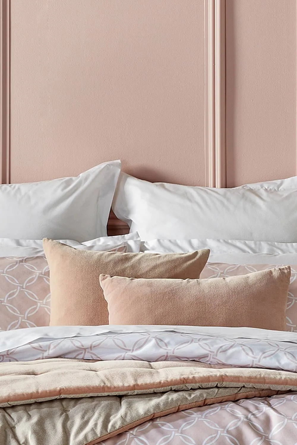 CHRISTY Luxury Filled Velvet 'Jaipur' Square Cushions in Dusty Pink 2