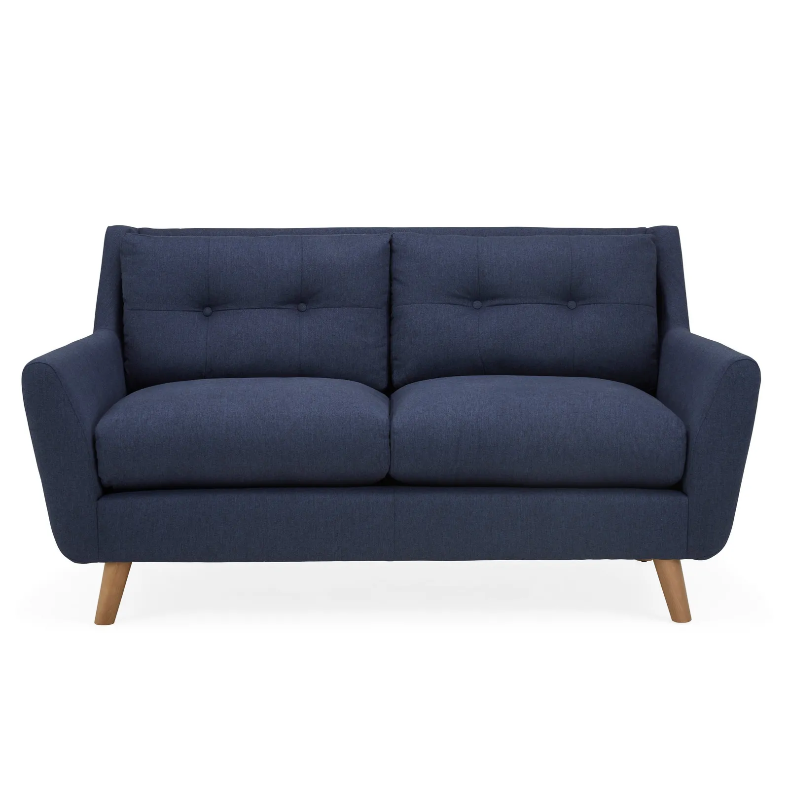 Halston Fabric 2 Seater Sofa Blue