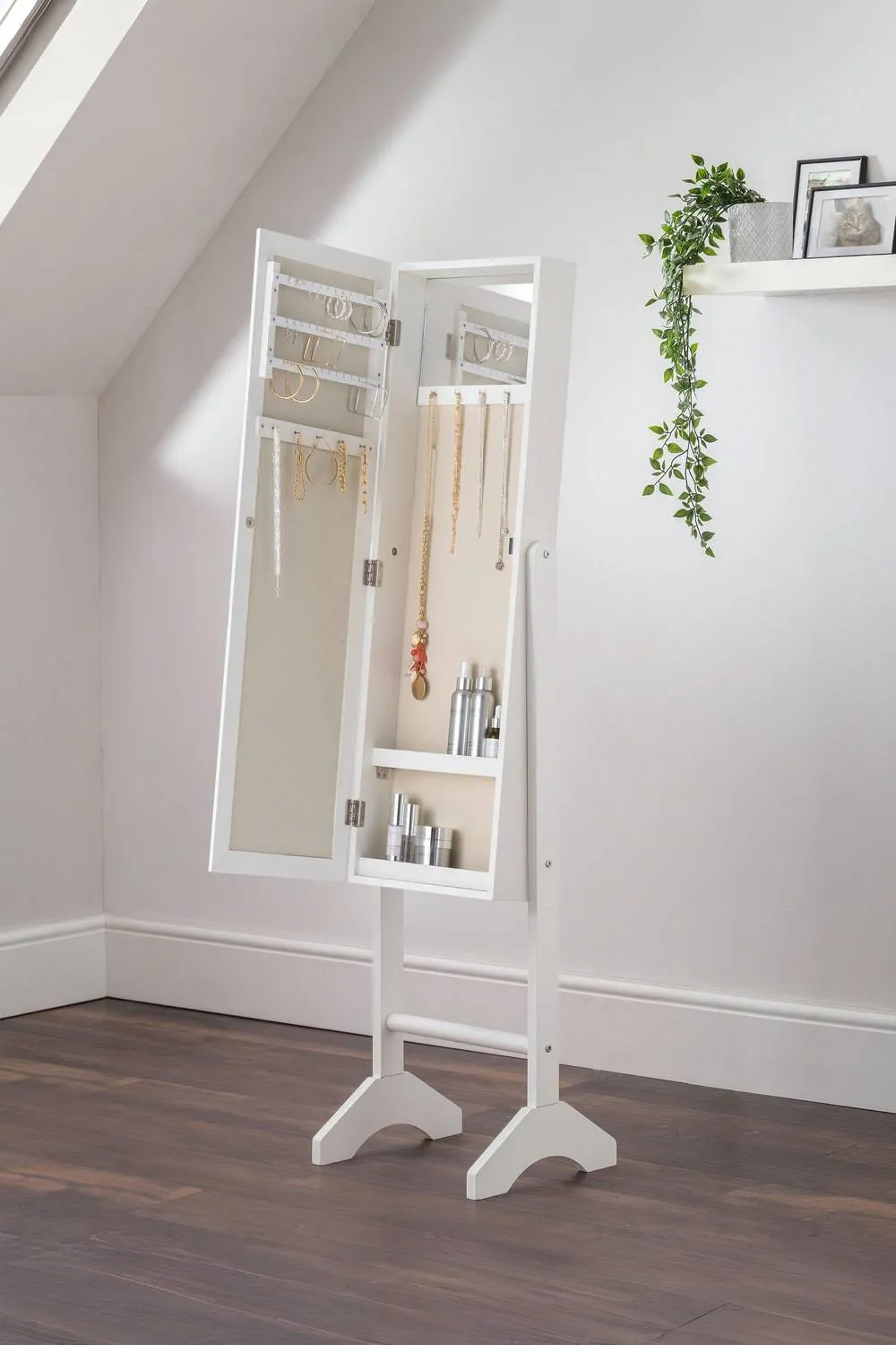 Julian Bowen Prima Jewellery Storage Mirror in White