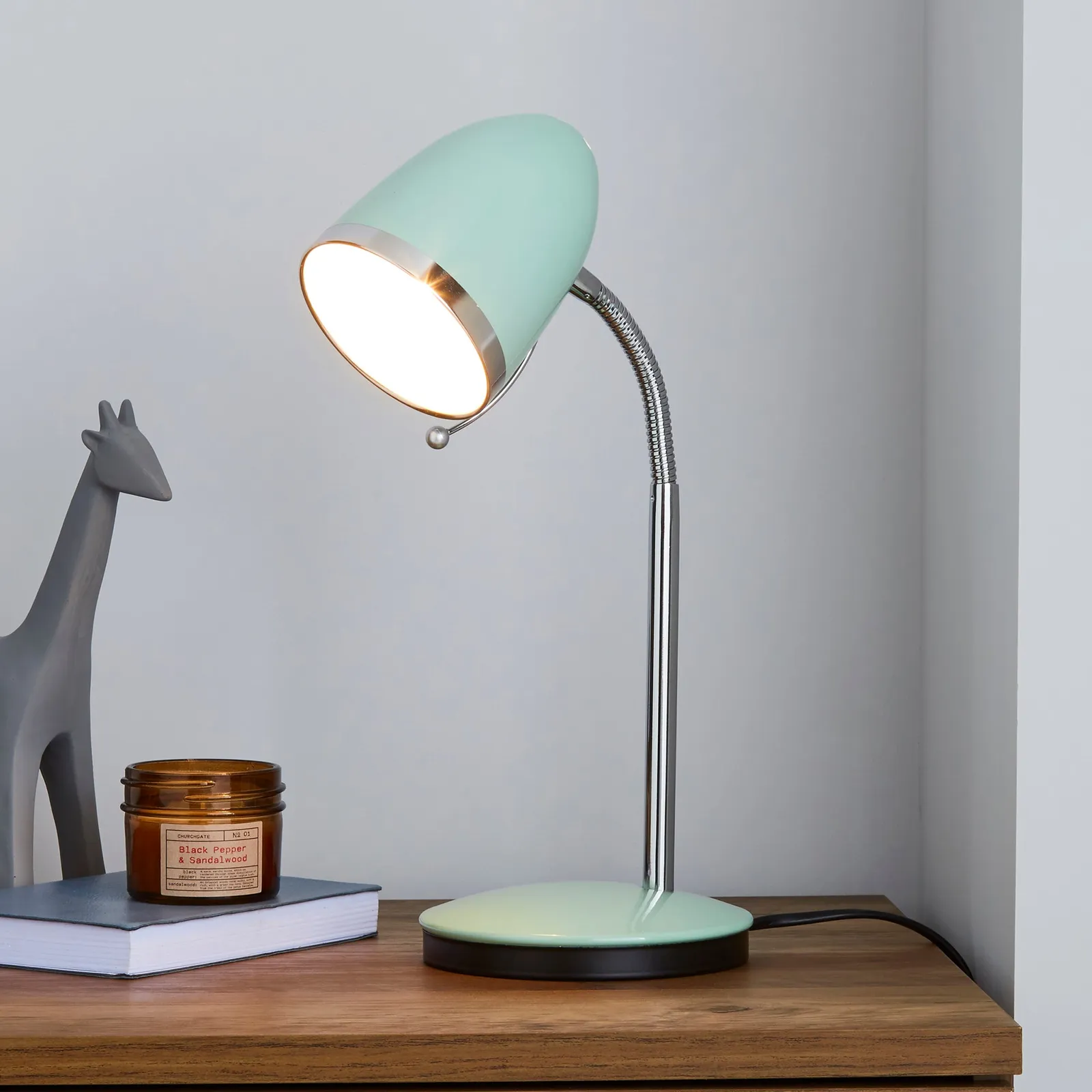 Tate Seafoam and Chrome Desk Lamp Seafoam