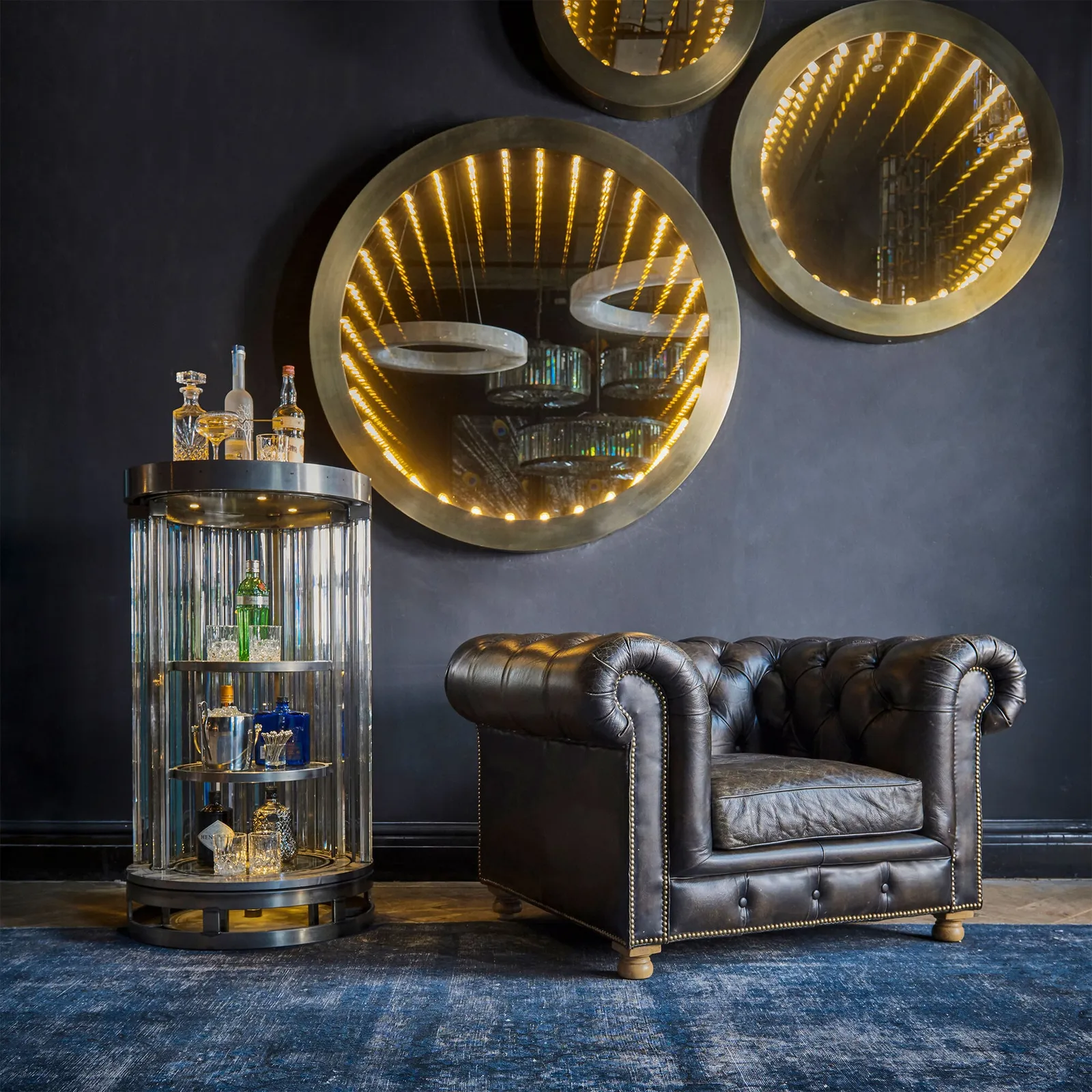 Timothy Oulton Rex Bio Hazard Bar Cabinet 117Cm, Grey Metal | Barker & Stonehouse 3