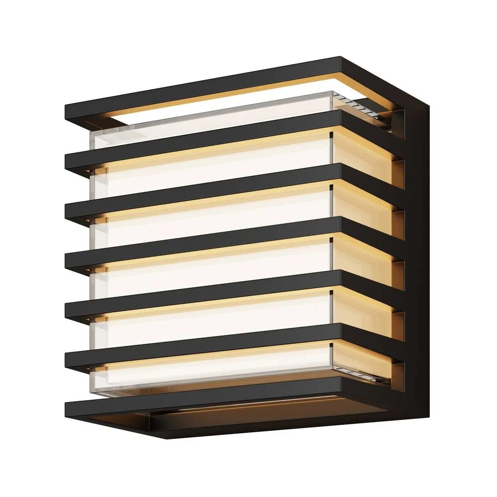 Netlighting Downing Street Outdoor Modern Wall Lamp Black 3000K 380lm IP65