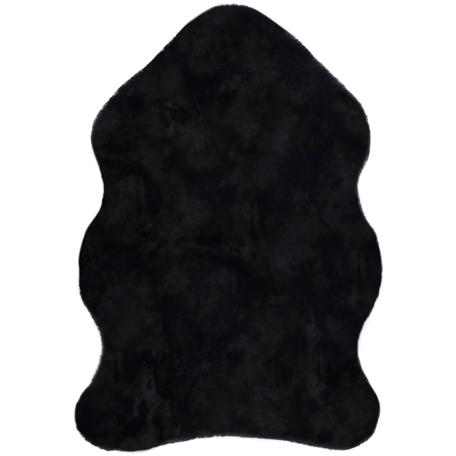 Supersoft Single Pelt Faux Fur Rug Black