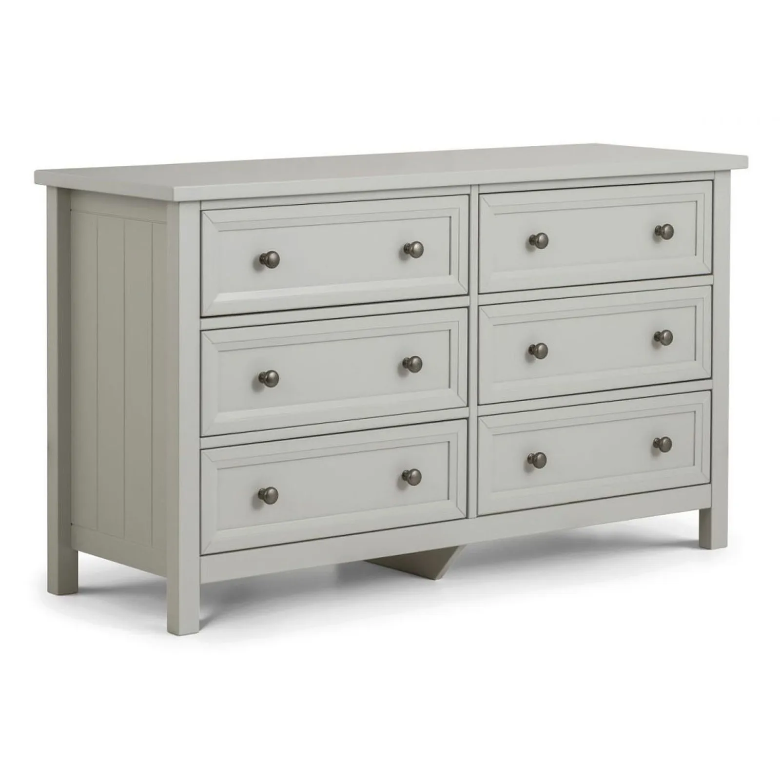 Maine 6 Drawer Wide Chest Grey
