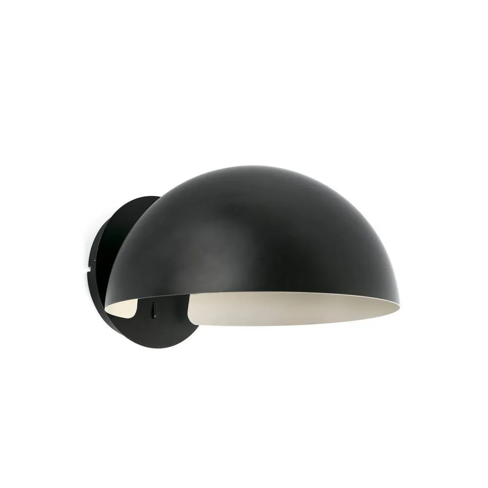 Netlighting Dominica Dome Wall Lamp Matt Black