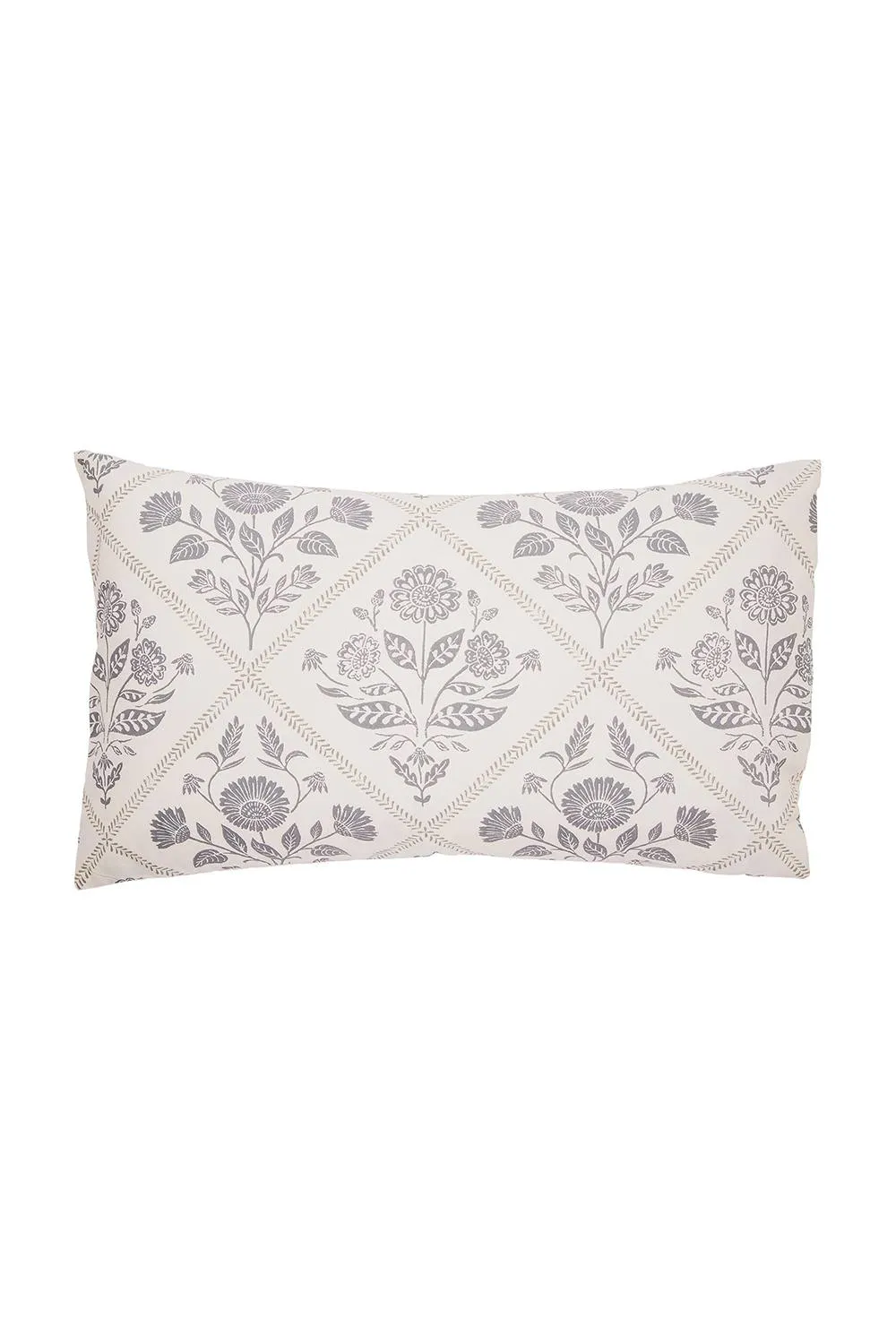 Helena Springfield 'Folk Trellis' Cotton Duvet Cover Set in Charcoal 3