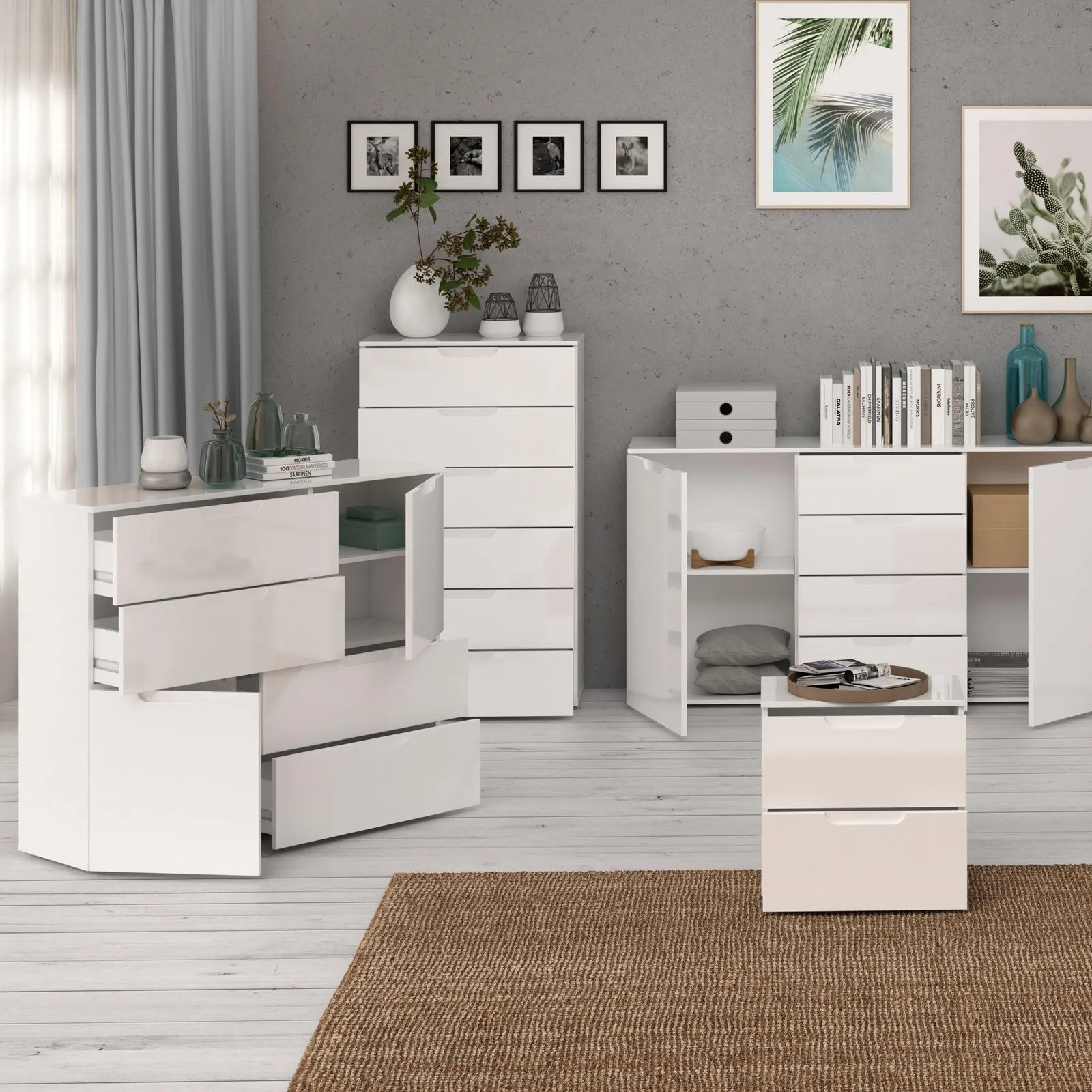 Furniture To Go Sienna Chest of 6 Drawers in White 5