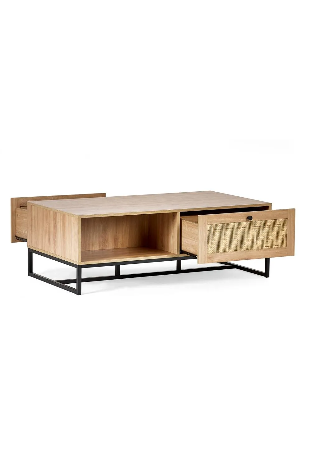Julian Bowen Padstow Rattan Coffee Table in Light Oak 3