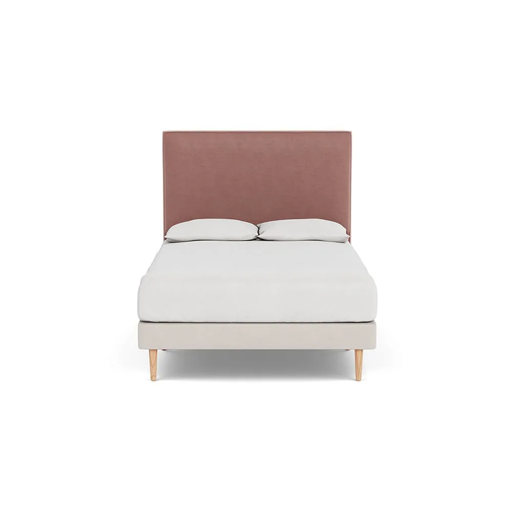 Heal's Newman Headboard (Lift Storage) Double Smart Luxe Velvet Dusky Pink 1