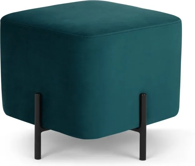 Eda Footstool, Opulence Teal Velvet