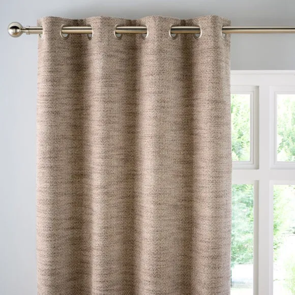 Churchgate Swithland Herringbone Eyelet Curtains (Blackout Available) 1