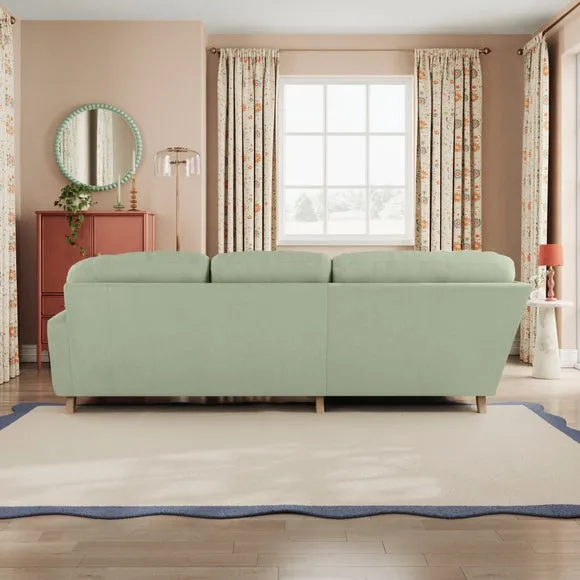 Martha Vintage Velvet Full Corner Sofa 3