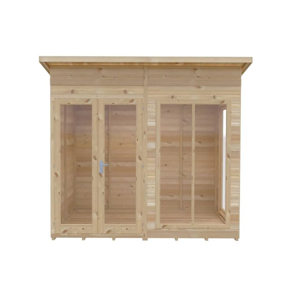 Shires Lela 8x6 Summerhouse - L185.8 x W238 x H228.4 cm in Light Brown