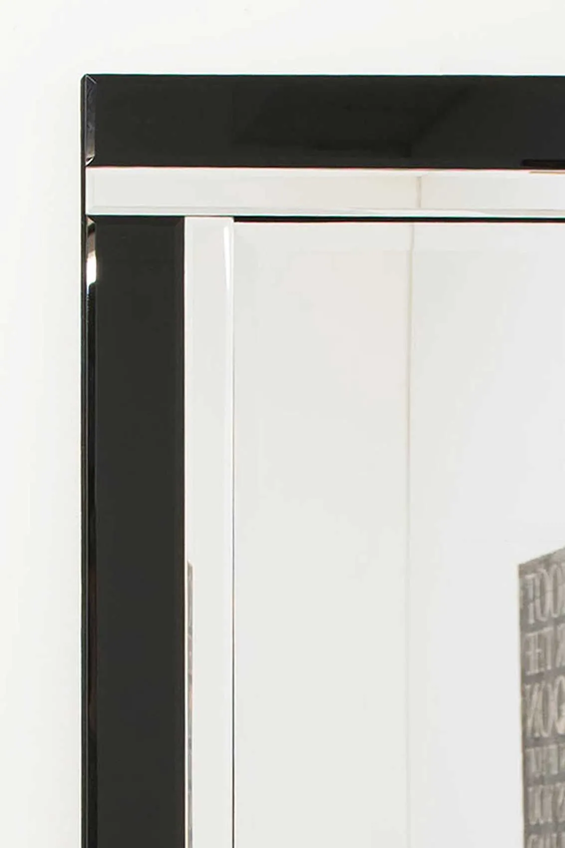MirrorOutlet Aston Black All Glass Wall Mirror 120 x 40 CM 3