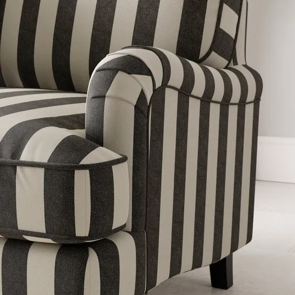 Beatrice II Woven Stripe Snuggle Chair 4