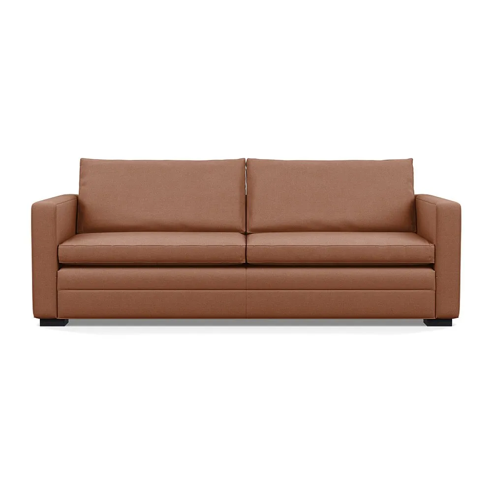 Heal's Palermo 4 Seater Sofa Siena Cotton Clay Black Feet