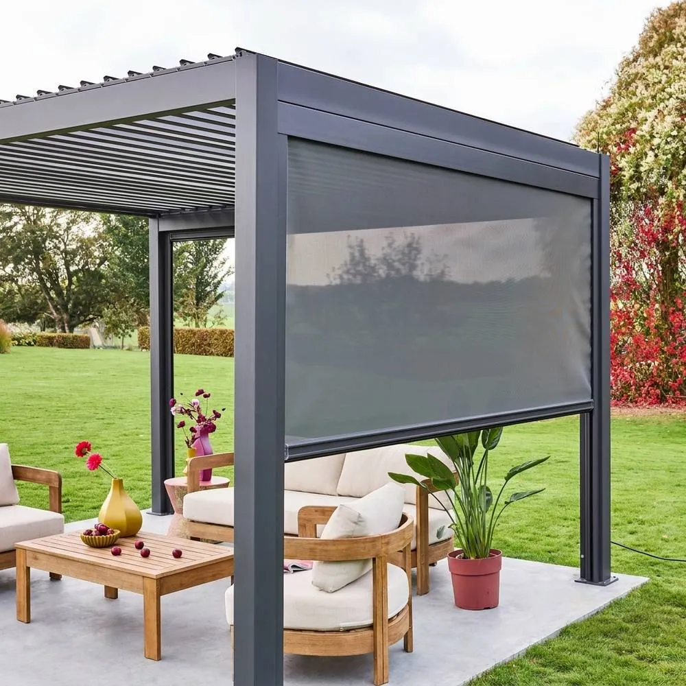 sweeek 3m Aluminium Privacy Screen For Triomphe in Dark Grey