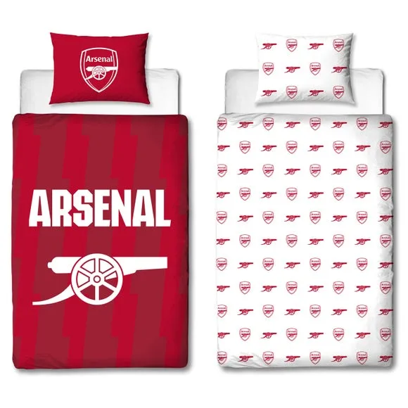 Arsenal Lightning Polycotton Duvet Cover & Pillowcase Set 6