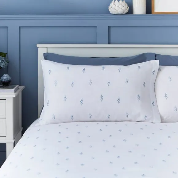 Harper Stem Floral 144 Thread Count 100% Cotton Duvet Cover & Pillowcase Set 4
