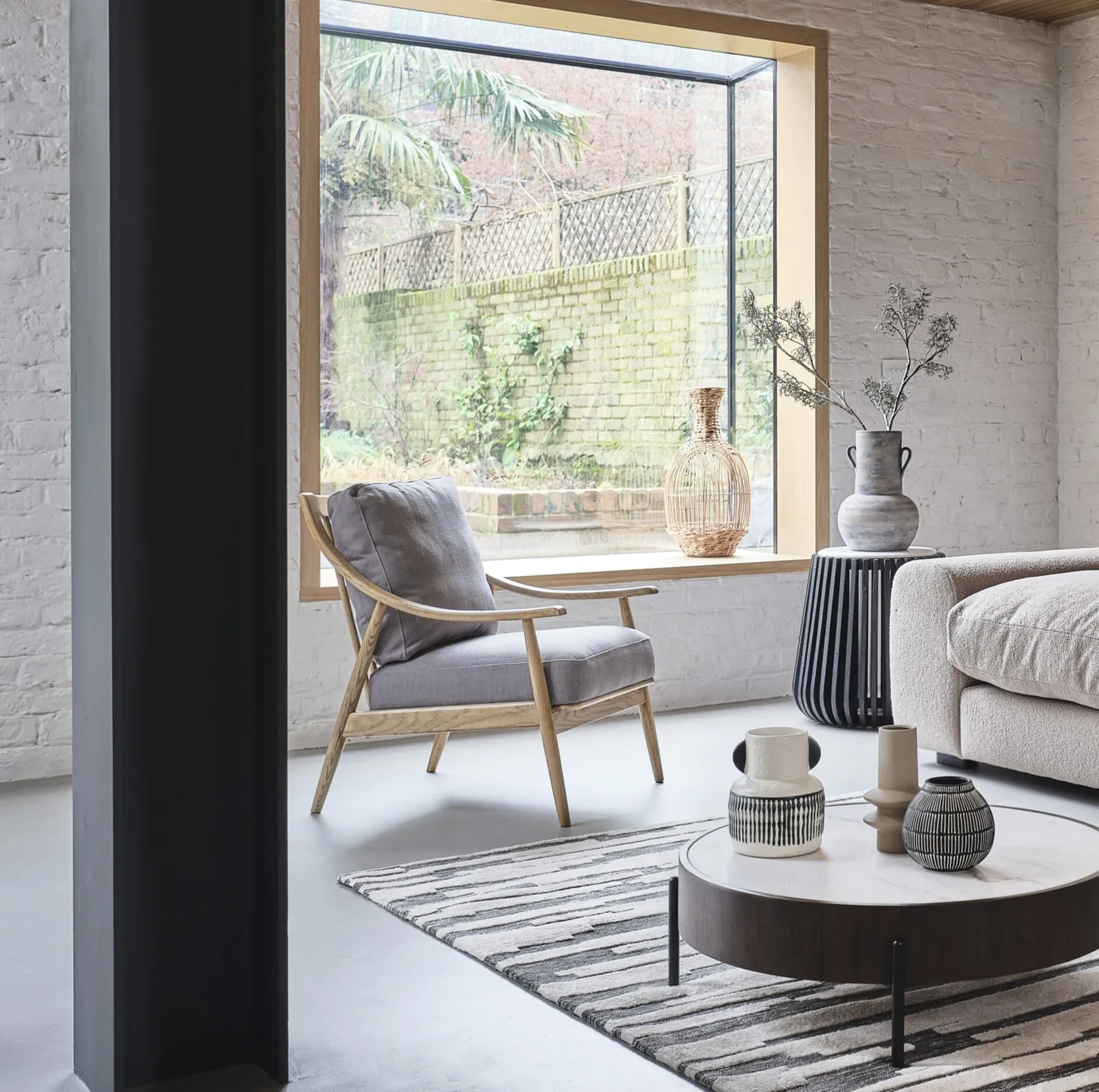 Runa Armchair, Grey Fabric | Barker & Stonehouse 5