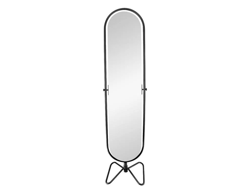 Vente-unique Freestanding Metal Swivel Mirror - L40 X H169 Cm - Black - ASATU 4