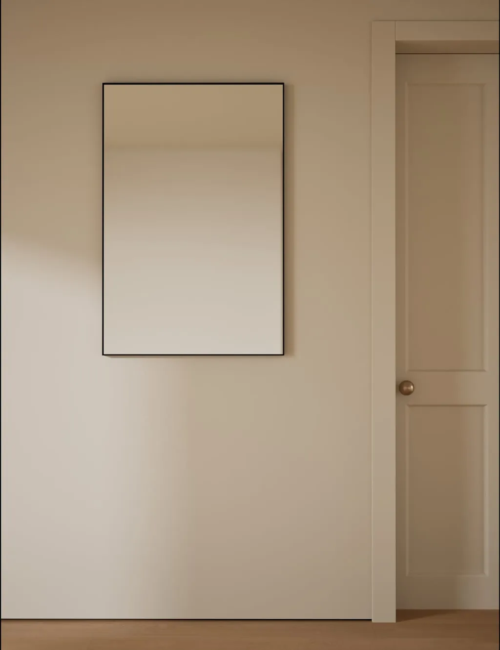 M&S Milan Rectangular Hanging Mirror 90 x 60 Black