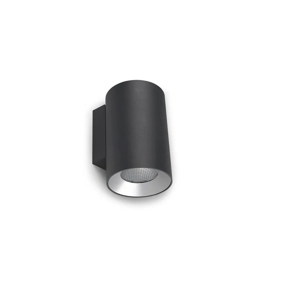 Netlighting Cosmos 14cm Outdoor Up Down Wall Lamp Grey LED 36W 3000K IP66 On Off