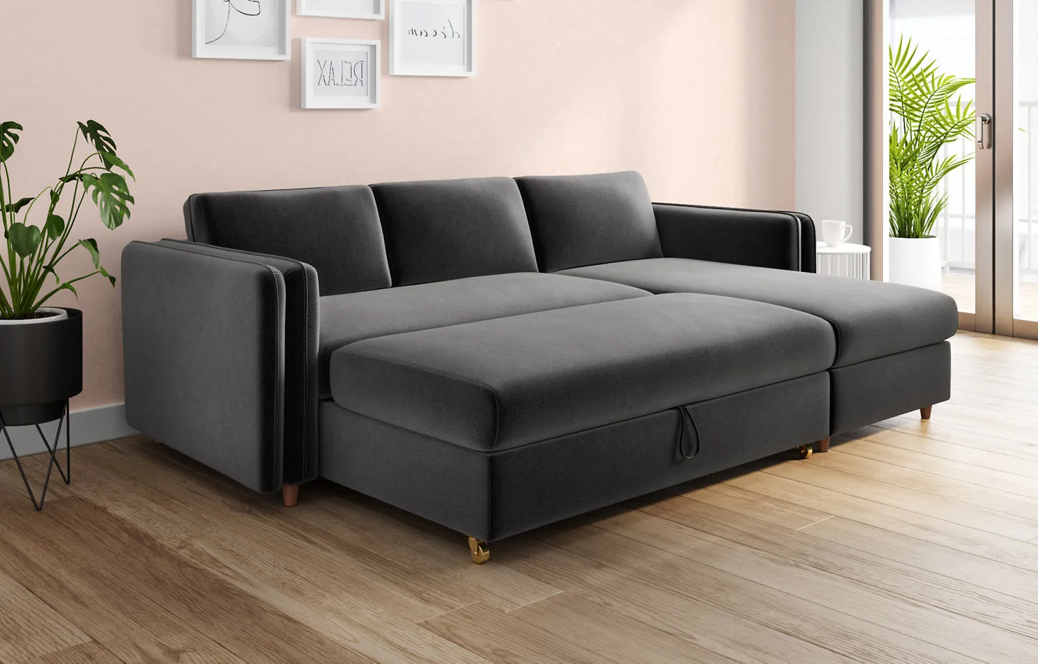 M&S Loft Jayden Chaise Storage Sofa Bed (Right-hand)