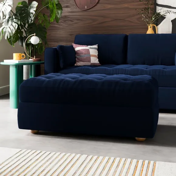 Zoe II Velvet Storage Footstool 1