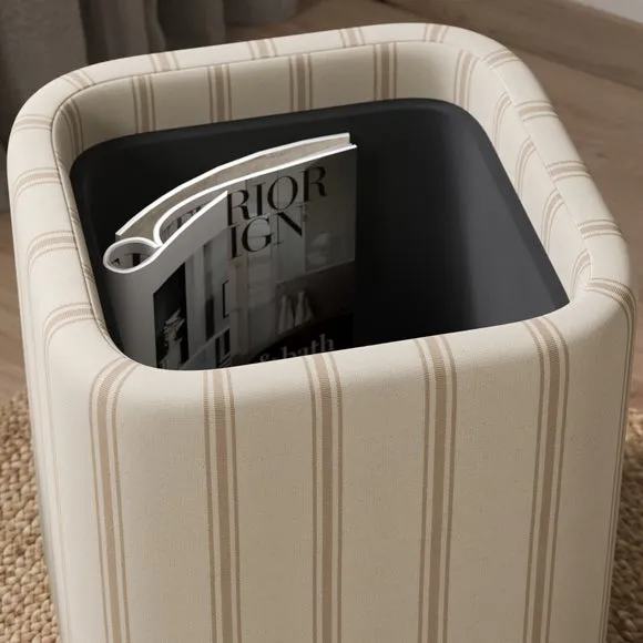 Folkstone Stripe Tray Table Storage Footstool 4
