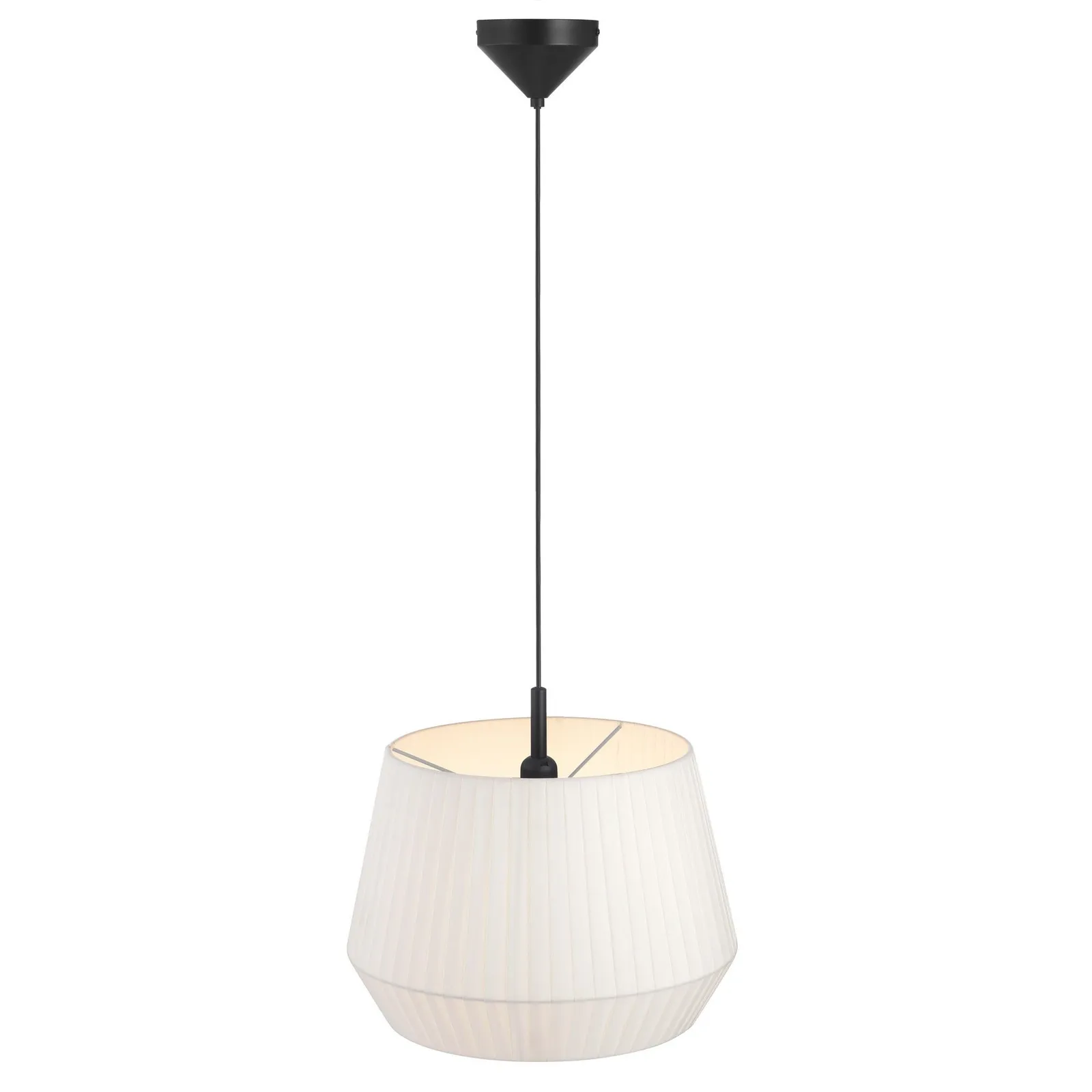 Nordlux Dicte Pendant Light White Textile Dining Room E27 Mains 40cm 3